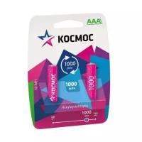 Аккумулятор Космос AAA, HR03 1000 mAh, NI-MH, 2 шт