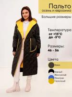 Классическое демисезонное пальто женское утепленное стеганое Верхняя женская одежда больших размеров