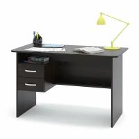 Письменный стол со встроенной тумбой 07.1, цвет дуб венге, ШхГхВ 120х60х74 см