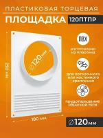 Площадка торцевая пластиковая 120ПТПР 18х25 см, фланец D120, белый