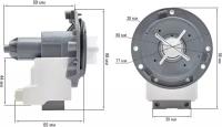 Помпа (сливной насос) для стиральной машины 40 Вт(40W) M231XP, 3 винта (медная обмотка)