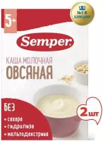 Каша Semper овсяная молочная 5 мес, 180 г