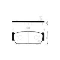 Дисковые тормозные колодки задние SANGSIN BRAKE SP1178 (4 шт.)