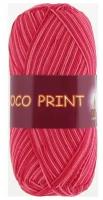 Пряжа Vita cotton Coco Print красный (4678), 100%мерсеризованный хлопок, 240м, 50г, 5шт