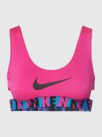 Топ женский, Nike Logo Tape Scoop Neck Bikini Top, розовый, M INT