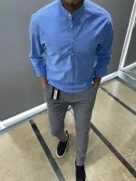Рубашка SKOS Fashion, размер 3XL, голубой