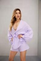 Костюм DE'BORA ROSE, кимоно и шорты, размер S, фиолетовый