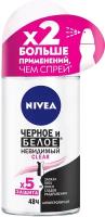 Nivea Антиперспирант Черное и Белое Невидимый Clear, ролик, флакон, 50 мл, 80 г, 1 шт