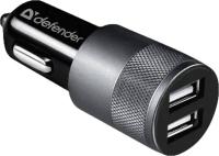 Defender Зарядное устройство автомобильное Defender UCA-21 83821, 1xUSB 2.1A, 1xUSB 2.1A (2100 мА) черный (ret)