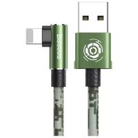 Кабель CALMC-A06 Baseus Camouflage Mobile Game Cable USB For iP 2.4A 1m Зеленый