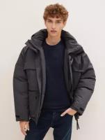 Куртка Tom Tailor, демисезон/зима, силуэт прямой, капюшон, карманы, регулируемые манжеты, несъемный капюшон