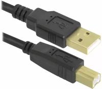 Кабель Defender USB 2.0 A(M) - B(M) 1.8м Черный (87430)