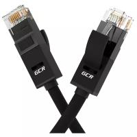 Кабель LAN для подключения интернета GCR cat5e RJ45 UTP 15м патч-корд patch cord шнур провод для роутер smart TV ПК черный литой