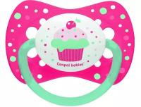 Пустышка силиконовая Canpol Babies 23/282 Cupcake симметрическаяная, 0-6 мес розовый