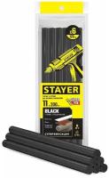 Клеевые стержни STAYER Black черные 11х200 мм 6 шт. (2-06821-D-S06)