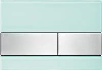 TECE Кнопка смыва TECE Square Urinal 9242804 зеленое стекло, кнопка сатин