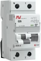 Дифференциальный автомат DVA-6 1P-N 25А (C) 30мА (A) 6кА EKF AVERES