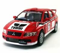 Машинка металлическая Kinsmart 1:36 Mitsubishi Lancer Evolution VII WRC 5048DKT инерционная, двери открываются