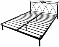 Кровать двуспальная Элеонора Поллет 160*200 см железная прочная черная
