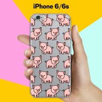 Силиконовый чехол на Apple iPhone 6/6s Поросята / для Эпл Айфон 6/6с