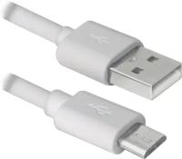 Кабель USB 2.0 A - micro USB 5pin (m-m), 3м белый USB08-10BH Defender