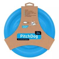 Игрушка для собак PITCHDOG Летающий диск d 24см голубой