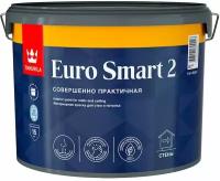 Краска акриловая Tikkurila Euro Smart 2 для стен и потолков, база A, 9л