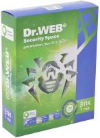 Программное обеспечение Dr.Web Security Space 3Dt 1 year BHW-B-12M-3-A3 / BHW-B-12M-3-A2 / AHW-B-12M-3-A2