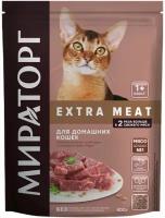 Сухой корм Мираторг Extra Meat с говядиной Black Angus для для взрослых кошек старше 1 года, 400 г Россия