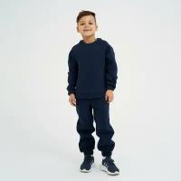 Комплект одежды Kaftan детский, джемпер и брюки, повседневный стиль, размер 28, синий