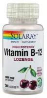 Пастилки Solaray Vitamin B-12, 30 шт