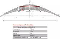 Лист №11 Рессора передняя для грузовиков производства ПАО КамАЗ 65115, 43118, 43114 14 листов