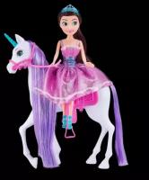 Игровой набор Zuru Sparkle Girls Принцесса с лошадью, 10057 розовый/фиолетовый