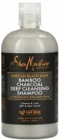 Шампунь SheaMoisture для глубокого очищения с африканским черным мылом и бамбуковым углем, для сухой и жирной кожи головы, 384 мл