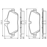 Дисковые тормозные колодки передние BOSCH 0986495251 (4 шт.)