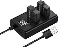 Зарядное устройство + 2 аккумулятора Powerextra GoPro для двух аккумуляторов Hero 8/7/6/5 Black