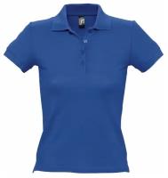 Рубашка поло женская PEOPLE 210, ярко-синяя, размер XL