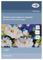 Папка для гуаши и акрила ГАММА Студия 42 х 29.7 см 180 г/м², 20 л. белый 29.7 см 42 см 180 г/м²