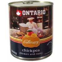 Влажный корм для собак Ontario Culinary, курица, с нутом, с карри