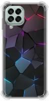 Дизайнерский силиконовый с усиленными углами чехол для Самсунг Гэлакси М33 5Ж / Samsung Galaxy M33 5G Геометрия неона