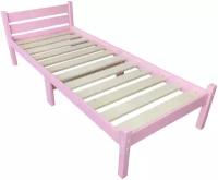Кровать сосновая классика компакт, розовая, 190х100 см