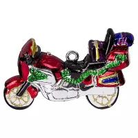 Новогодн. мотоцикл ретро 11,5см в ПВХ арт. Е70087, Snowmen
