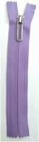 Молния декоративная светло-фиолетовая 17 см неразъемная с потайным ограничителем