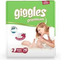 Подгузники Giggles Premium (3-6 кг) 76шт