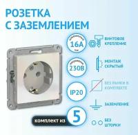 Розетка Systeme Electric ATN000443 AtlasDesign, 16 А, с заземлением