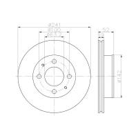 VALEO PHC R1011 Диск тормозной HYUNDAI Accent (99-) передний (1шт.) VALEO PHC