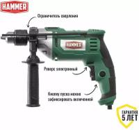 Дрель ударная Hammer UDD950B 950Вт 13мм 0-3000об/мин реверс металл. редуктор