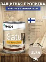 TEKNOS SATU SAUNASUOJA 2.7л Цвет: Туман Защитная пропитка для сауны и бани