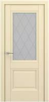 Дверь межкомнатная ZaDoor, Модель ПО Венеция В3 (ромб), Цвет матовый кремовый, Экошпон, Размер 600*2000, Комплект