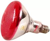 Лампа инфракрасная 100 Bт JK Lighting, E27 PAR38, прессованное стекло, красная